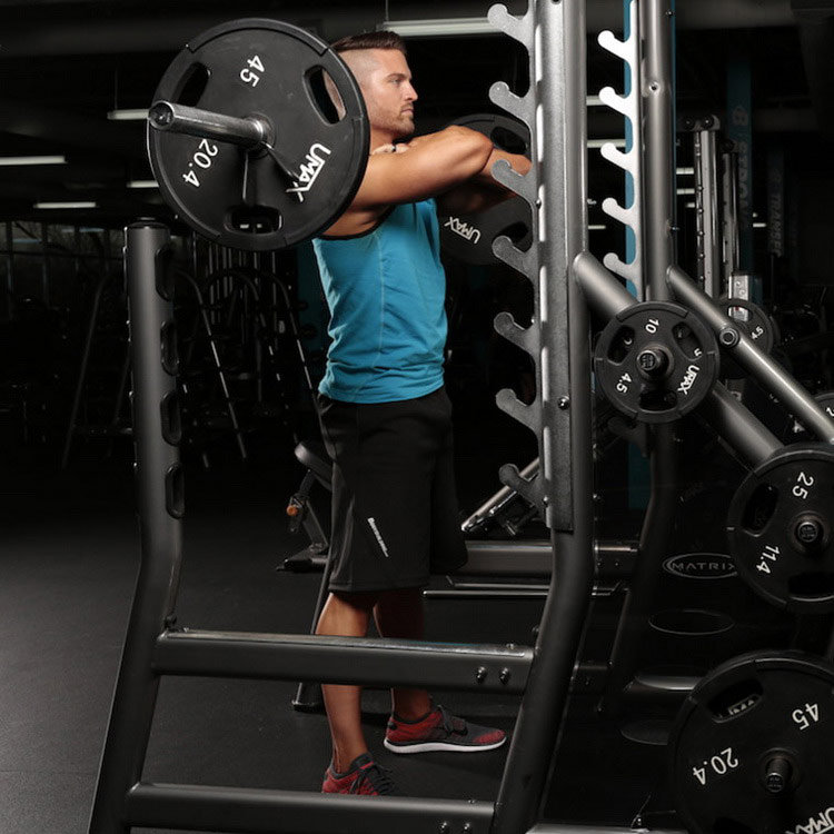 техника выполнения упражнения: Фронтальные приседания (Front Squat (Bodybuilder)) на фото техника выполнения упражнения: Фронтальные приседания (Front Squat (Bodybuilder)) на фото