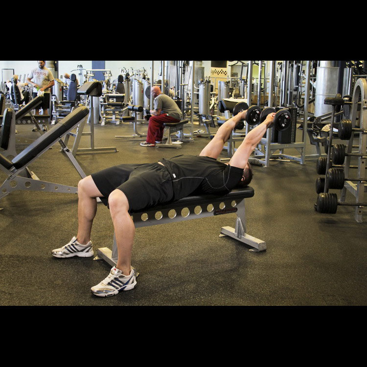 техника выполнения упражнения: Французский жим лёжа с гантелями (Dumbbell Tricep Extension -Pronated Grip) на фото техника выполнения упражнения: Французский жим лёжа с гантелями (Dumbbell Tricep Extension -Pronated Grip) на фото
