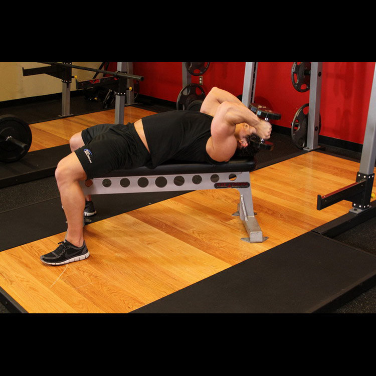 техника выполнения упражнения: Французский жим лежа с гантелями (Lying Dumbbell Tricep Extension) на фото техника выполнения упражнения: Французский жим лежа с гантелями (Lying Dumbbell Tricep Extension) на фото