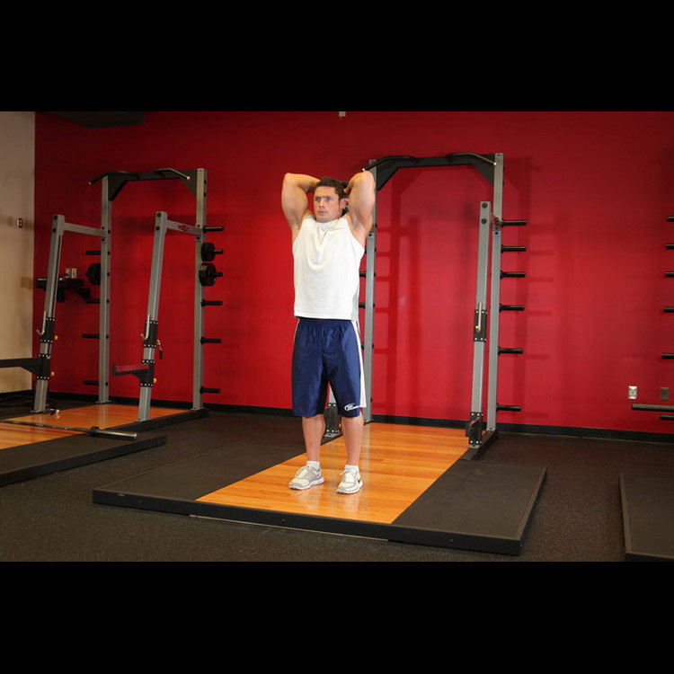 техника выполнения упражнения: Французский жим с гантелей стоя (Standing Dumbbell Triceps Extension) на фото техника выполнения упражнения: Французский жим с гантелей стоя (Standing Dumbbell Triceps Extension) на фото