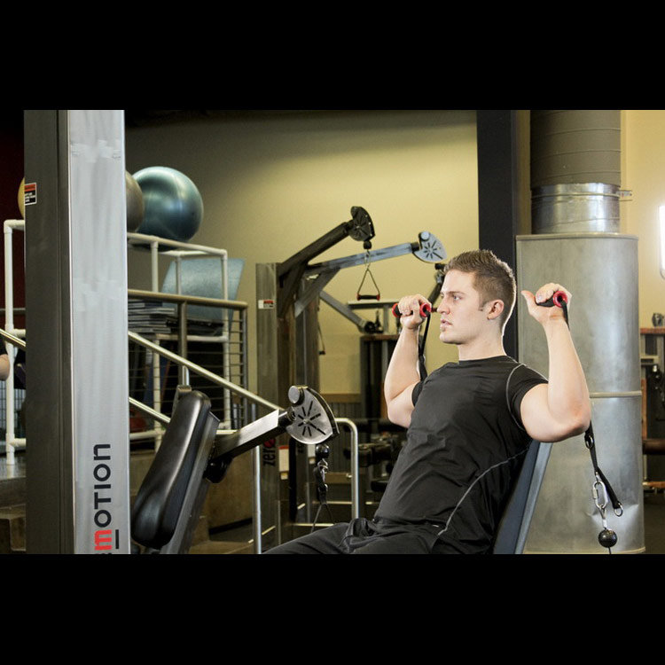 техника выполнения упражнения: Жим сидя в нижнем кроссовере (Seated Cable Shoulder Press) на фото техника выполнения упражнения: Жим сидя в нижнем кроссовере (Seated Cable Shoulder Press) на фото